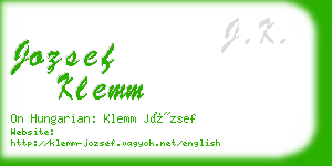 jozsef klemm business card